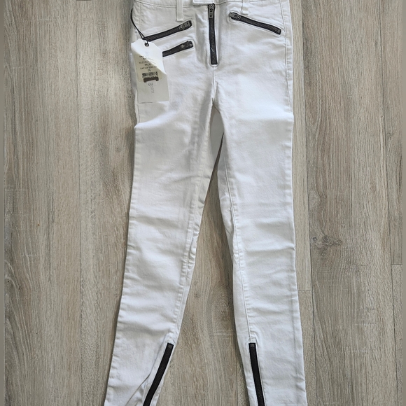 Rag & Bone Womans White High Rise Biker Jean NWT (24) - Picture 12 of 12